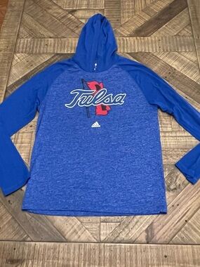 adidas University of Tulsa Golden Hurricane long-sleeve hoodie t-shirt